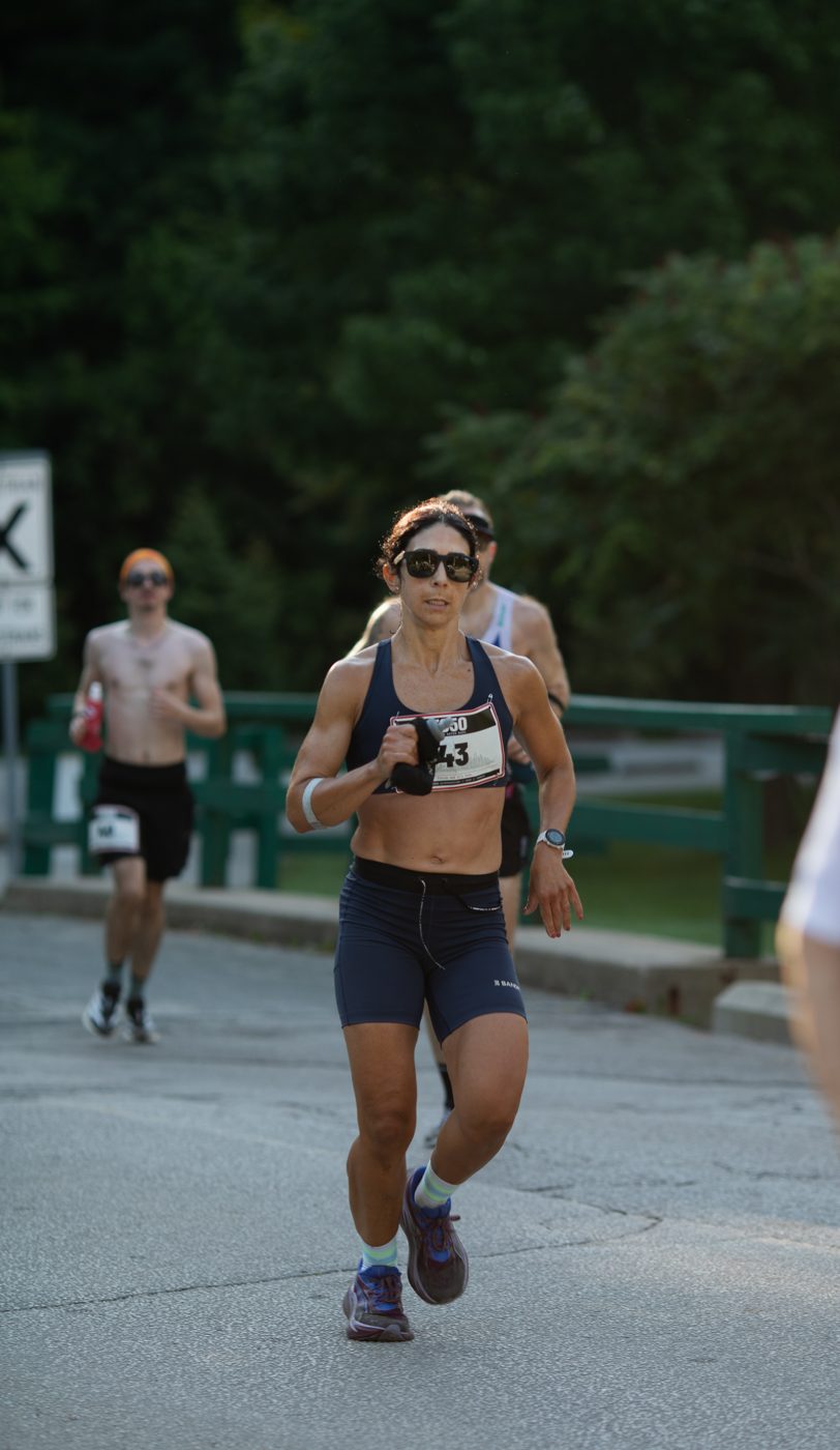 A runner on a Toronto bridge during the TO50 50km ultramarathon
